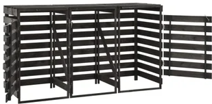 VidaXL Lumarko Osłona na 3 kosze na śmieci, 210x75x121 cm, malowana sosna 315412 VidaXL - Kosze na śmieci - miniaturka - grafika 4