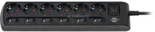 Przedłużacze i rozgałęźniki - Brennenstuhl 1153110116 rozgałęziacz 2 m 6 Gniazda sieciowe Wewnątrz Czarny, Listwa zasilająca - miniaturka - grafika 1