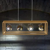 Lampy sufitowe - Spotlight Roy Wisząca Spot-Light 61670474 Drewno Dębowe/Metal - miniaturka - grafika 1