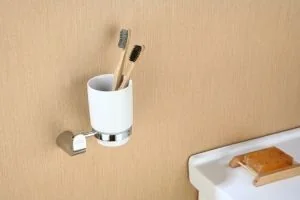 Art Platino EMIRA Uchwyt z porcelanową szklanką wykończenie chrom EMI-85050 - Kubki na szczoteczki do zębów - miniaturka - grafika 2