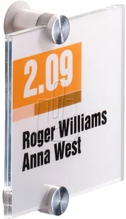 Durable DUR014K Tabliczka informacyjna CRYSTAL SIGN 105x105 4820 - Systemy ekspozycyjne i znaki informacyjne - miniaturka - grafika 2