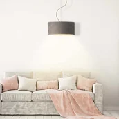 Lampy sufitowe - LYSNE Lampa wisząca z regulacją wysokości HAJFA VELVET fi 40 cm kolor szary 14529V/7 kolor szary - miniaturka - grafika 1