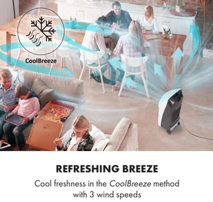 Klarstein Rotator klimatyzer klimator schładzacz powietrza 110 W 8h timer pilot biały ACO3- - Klimatory - miniaturka - grafika 12