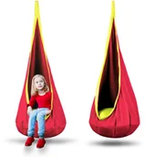 Fotele ogrodowe wiszące - Neo-Sport Kokon fotel wiszący Neo-Sport czerwony 110001 - miniaturka - grafika 1