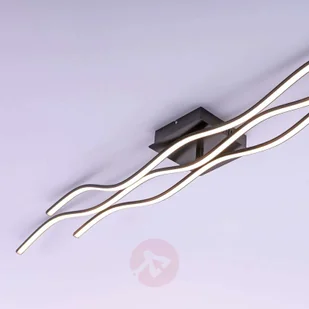 Leuchten Direkt Lampa sufitowa LED Wave czarna 137,5 cm - Lampy sufitowe - miniaturka - grafika 5