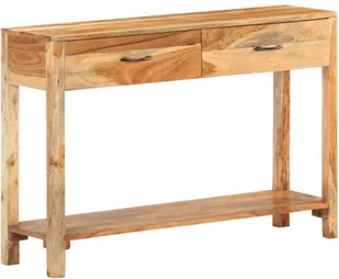 vidaXL Szafka, 110x30x75 cm, lite drewno akacjowe 320471 - Szafki do salonu - miniaturka - grafika 18