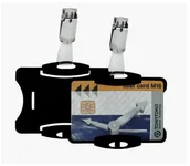 Artykuły biurowe - Durable Etui do dwóch kart identyfikacyjnych otwarte - transparentne / 25 szt. 821819 - miniaturka - grafika 1