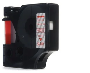 Dymo JetWorld Taśma D1 Czerwony na Przezroczystym 12mm x 7m LM100 LM110 LM120 LM150 LM160 LM200 LM210D LM220 LM260 LM280 LM300 45012 JWT-D45012N - Etykiety do drukarek - miniaturka - grafika 3