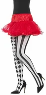 Stroje karnawałowe - Smiffys smiffys damskie rajstopy, białym i czarnym Harlekin, OS 45027 - miniaturka - grafika 1
