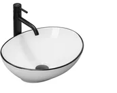 Umywalki - Rea Umywalka nablatowa black edge SOFIA U3217 - miniaturka - grafika 1