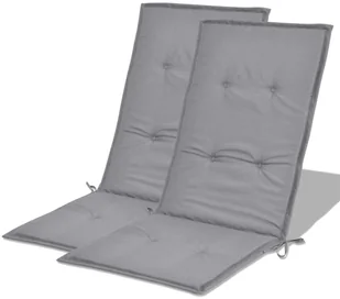 vidaXL Poduszki na krzesła ogrodowe, 2 szt., szare, 120x50x3 cm - Poduszki ogrodowe - miniaturka - grafika 3