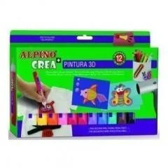 Alpino Farby Crea+ 3D 12 kolorów - Przybory szkolne - miniaturka - grafika 3