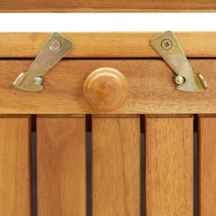 vidaXL Ławka ogrodowa ze schowkiem i poduszką, 148 cm, drewno akacjowe - Ławki ogrodowe - miniaturka - grafika 7