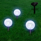 Lampy ogrodowe - vidaXL  Lampy ogrodowe LED (3szt) z panelem solarnym - miniaturka - grafika 1