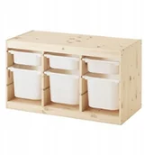 Półki i regały dla dzieci - IKEA regał z 9 pojemnikami Trofast sosna/biały - miniaturka - grafika 1