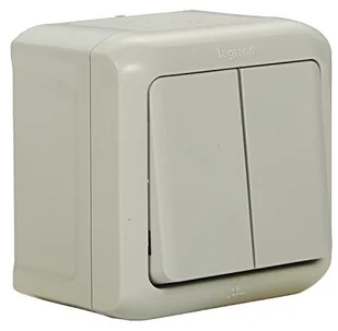 Legrand Łącznik schodowy Podwójny 10 AX - Forix IP44 Szary 782381 - Wyłączniki światła i elektryczne - miniaturka - grafika 2