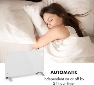 Klarstein Klarstein Bornholm Curved Smart, grzejnik konwekcyjny, 2000 W, sterowanie przy użyciu aplikacji, biały ACO7-BrnhlmCrvdSmrtW - Ogrzewanie przenośne - miniaturka - grafika 7