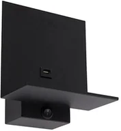 Lampy ścienne - QAZQA Nowoczesny kinkiet czarny ze złączem USB - Flero - miniaturka - grafika 1