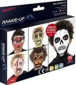 Dodatki do strojów karnawałowych - Smiffys Zestaw unisex Halloween Aqua makijażu twarzy i ciała, 8 kolorów, gąbką i pędzel, 43959 - miniaturka - grafika 1
