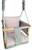 Leżaczki i huśtawki - Różowa huśtawka kubełkowa dziecięca S9-H18 - miniaturka - grafika 1
