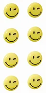 Magnesy - Franken Franken HM20S/8 magnes samoprzylepny motyw Happy (20 mm, 8 sztuk) żółty HM20S/8 - miniaturka - grafika 1