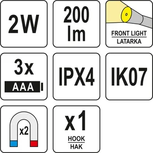 Yato LATARKA ROBOCZA 200LM 3XAAA - Latarki - miniaturka - grafika 6