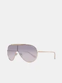Okulary przeciwsłoneczne - Guess różowo-złote okulary przeciwsłoneczne GF0370 0028U - miniaturka - grafika 1