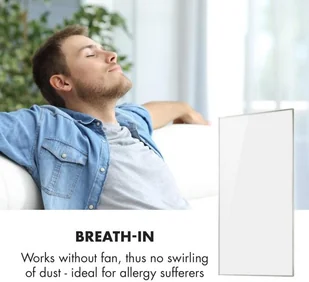 Klarstein Klarstein Wonderwall Air 72, infraczerwony grzejnik, 120 x 60 cm, 720 W, naścienny montaż, pilot sterowania, biały ACO10-WonderW.72 - Ogrzewanie przenośne - miniaturka - grafika 5