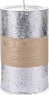 Świece - Art Pol Pol Pl Srebrny Świeca Rustic Metalic Walec Średni 143626 - miniaturka - grafika 1
