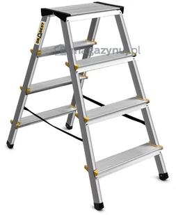 Drabina aluminiowa, dwustronna, 4 stopnie wytrzymałość: 125-150 kg (wytrzymałość 125 kg) - Drabiny Drabina aluminiowa, dwustronna, 4 stopnie wytrzymałość: 125-150 kg (wytrzymałość 125 kg) - Drabiny - miniaturka - grafika 7