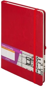 Notes A5 z gumką Formalizm kratka czerwony - Szkolne artykuły papiernicze - miniaturka - grafika 2