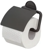 Stojaki i wieszaki na papier toaletowy - Tiger Tiger Tune Uchwyt na papier toaletowy z przykryciem z czarnego, szczotkowanego metalu/ Czarny 1326638946 - miniaturka - grafika 1