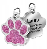 Odblaski i adresówki - Identyfikator Adresówka Pies Kot Łapka Grawer MIX - miniaturka - grafika 1