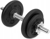 Hantle i ciężarki - Hantla Żeliwna 1x10kg gryf Talerze zestaw 10kg - miniaturka - grafika 1