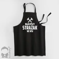 Fartuchy do grillowania - Najlepszy strażak we wsi - fartuch z nadrukiem - miniaturka - grafika 1