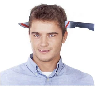 Arpex Opaska, "Nóż w głowie", szara, rozmiar uniwersalny - Gadżety dla niej i dla niego - miniaturka - grafika 2