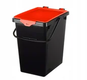 Kosze na śmieci - Wiadro Kosz Do Segregacji Z Pokrywą Polskie 10L ż - miniaturka - grafika 1