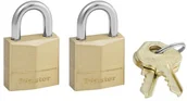 Kłódki - Master Lock 120eurt  2 równocześnie zamykające mosiężna kłódka 20 MM MLK120T - miniaturka - grafika 1