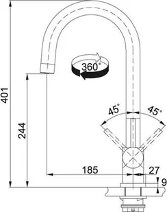 Franke Studio Eos clear spout 2HM 120.0179.979 - Baterie kuchenne - miniaturka - grafika 3