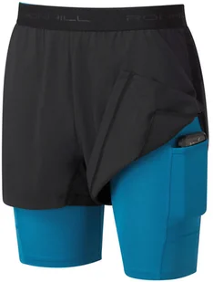 RONHILL RONHILL Spodenki biegowe męskie TECH ULTRA TWIN SHORT czarno-niebieskie - Spodnie sportowe męskie - miniaturka - grafika 2