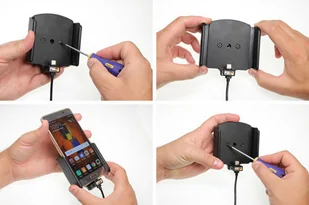 Brodit AB Uchwyt do Huawei Mate 9 Pro Pro z wbudowanym kablem USB oraz ładowarką samochodową 521948 - Uchwyty samochodowe do telefonów - miniaturka - grafika 4