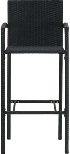 vidaXL 5-cz zestaw mebli barowych z podłokietnikami czarny rattan PE 3064811 - Pozostałe meble ogrodowe - miniaturka - grafika 6