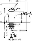 Baterie bidetowe - Hansgrohe Vivenis Bateria bidetowa czarny mat 75200670 - miniaturka - grafika 1