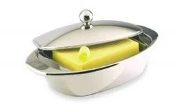 GRUNWERG Maselnica termiczna GRUNWERG, srebrna, 19,5x12x8 cm - Inne naczynia kuchenne - miniaturka - grafika 2