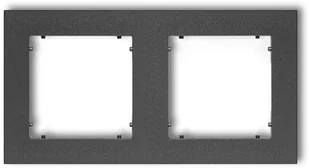 Karlik Ramka podwójna uniwersalna MINI 11MR-2 grafit 11MR-2 - Klawisze i ramki - miniaturka - grafika 2