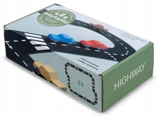 waytoplay 24 Highway, Building Set, czarna z białym striping - Tory, garaże, parkingi - miniaturka - grafika 2