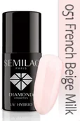 Lakiery hybrydowe - Semilac Lakier Hybrydowy Semilac 051 French Beige Milk - Transparentny - 7 Ml 4767 - miniaturka - grafika 1
