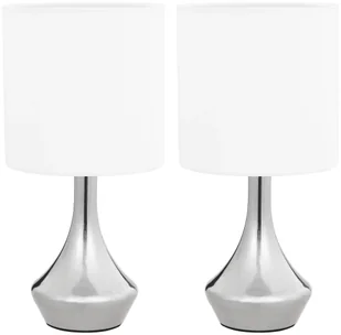 VidaXL Lampy stołowe, 2 szt., dotykowe, białe, E14 51040 - Lampy stojące - miniaturka - grafika 6