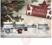 Oświetlenie świąteczne - Markslojd Canvas Candle z LED, dekoracja ścienna - miniaturka - grafika 1