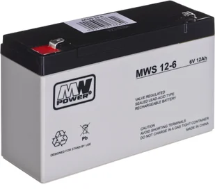 MW Power Akumulator AGM MWP MWS 12-6 (6V 12Ah) - Baterie do zasilaczy awaryjnych UPS - miniaturka - grafika 5
